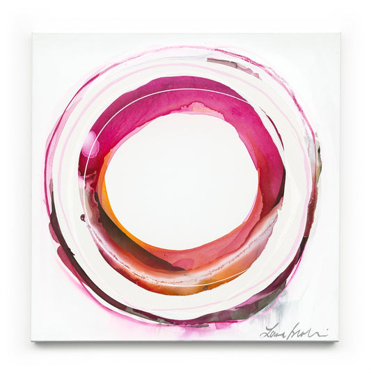 
Pretty in Pink Lara Scolari Circle energy orange fluid orb organic modern contemporary
