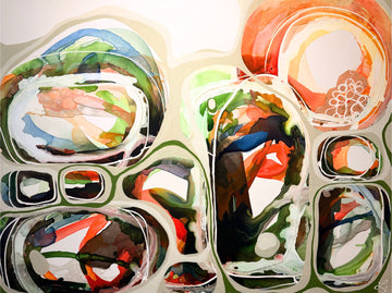 Kakapo Dreaming II | Original Abstract Landscape Painting | Lara Scolari