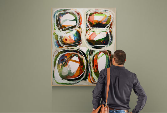 Kakapo Dreaming III | Original Abstract Landscape Painting | Lara Scolari