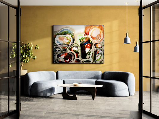 Kakapo Dreaming II | Original Abstract Landscape Painting | Lara Scolari