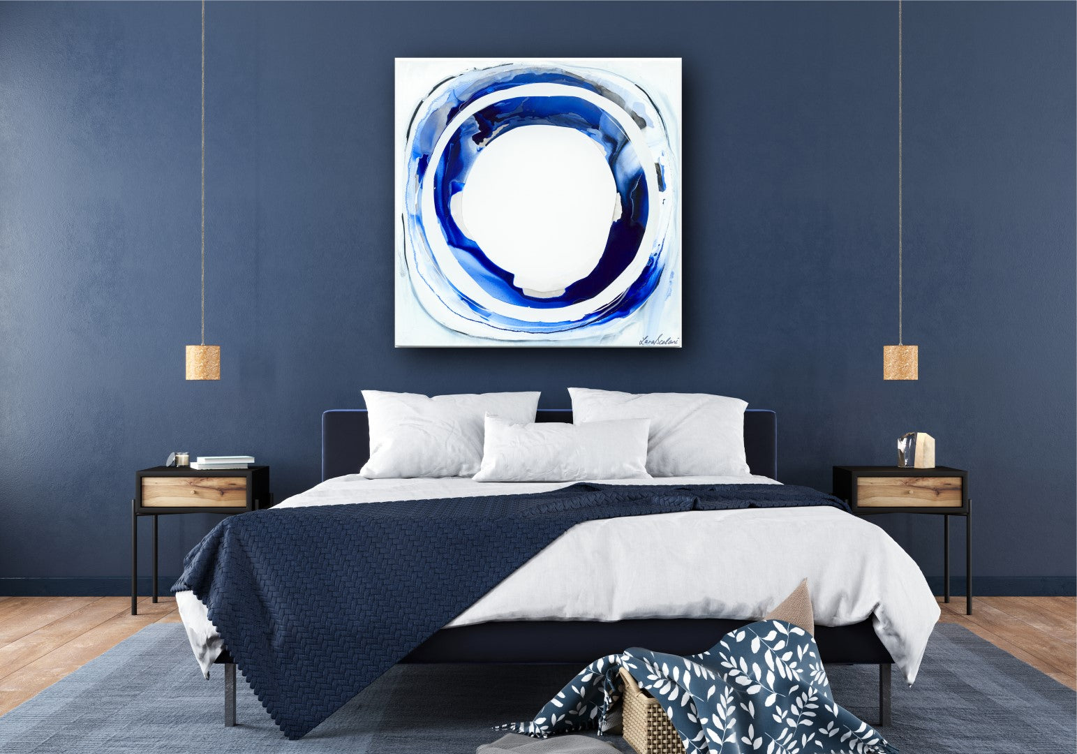 ethereal cobalt|blue|circle|fluid|australian art|lara scolari|abstract art|australia|fluid|ink|lara scolari|Organic|Artwork|Balmain|Styling|lara scolari