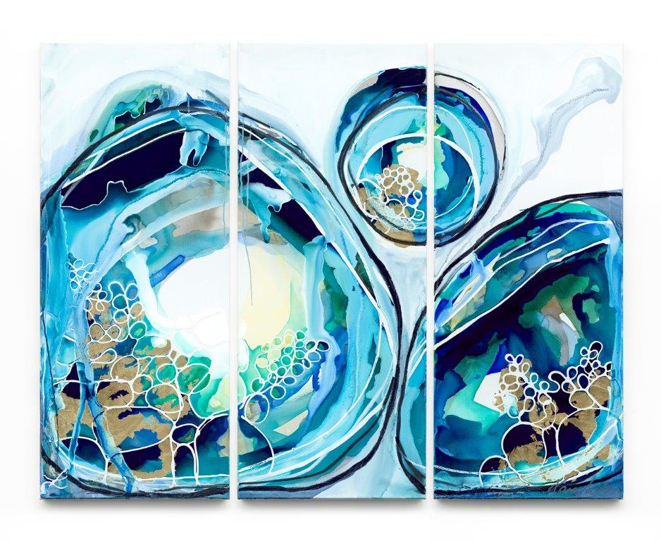 Salt & Sun Triptych Ocean Lara Scolari Australia Blue Interior Design Vogue