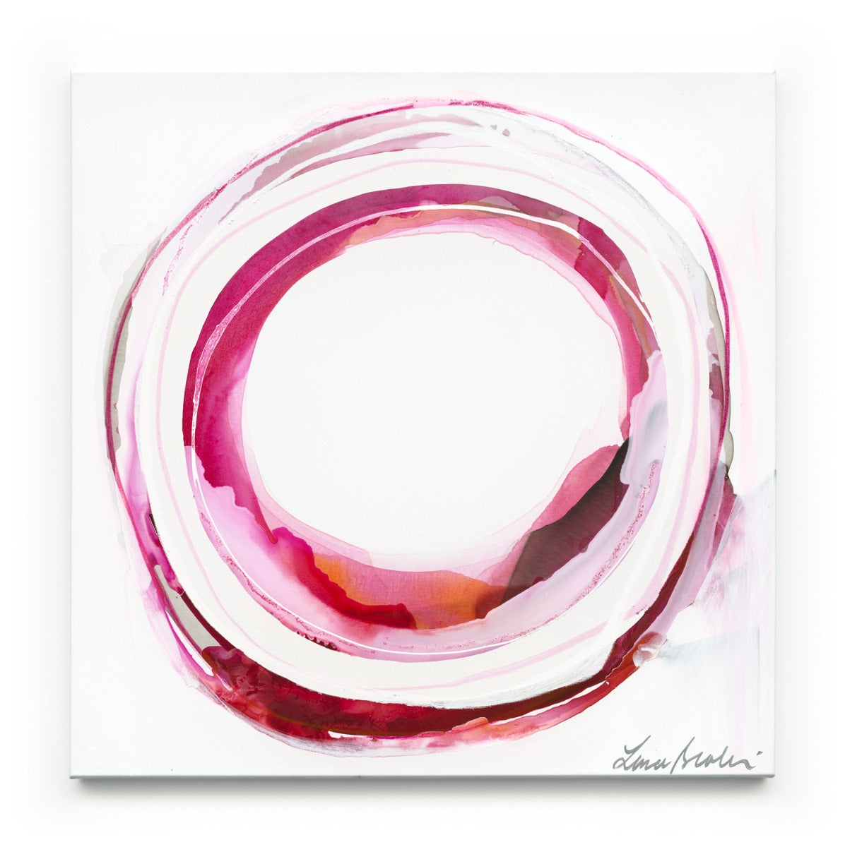 Pretty in Pink Lara Scolari Circle energy orange fluid orb organic modern contemporary