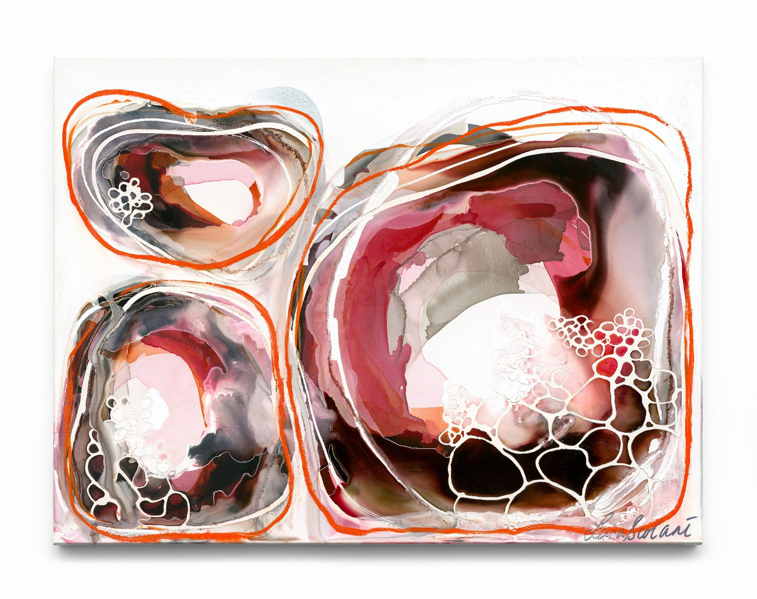Shock Orange|Pink|Australian art|abstract art|original art|Sydney|interior design|contemporary|design|colour|larascolari|lara scolari