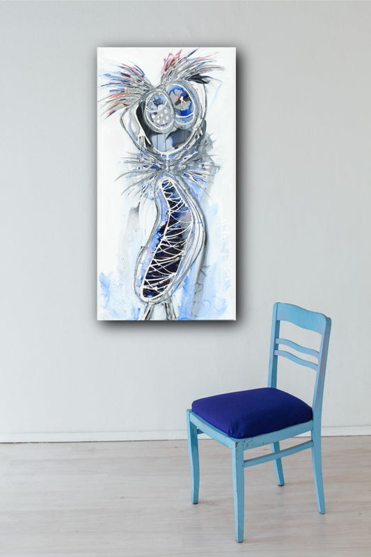 Love Struck Louis|blue|peoples|Australian art|abstract art|original art|Sydney|interior design|contemporary|design|colour|larascolari|lara scolari