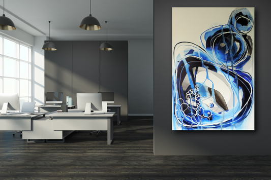 Mosman blue|Australian art|abstract art|original art|Sydney|interior design|contemporary|design|colour|larascolari|lara scolari