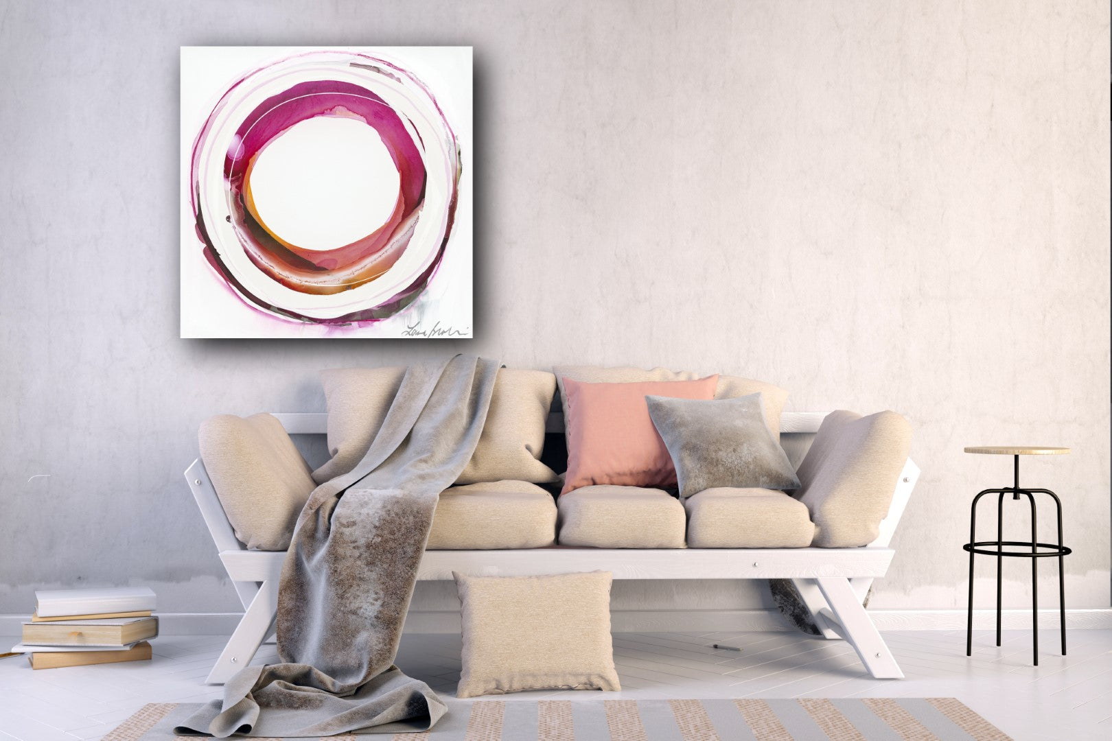 pretty in pink|Australian art|abstract art|original art|Sydney|interior design|contemporary|design|colour|larascolari|lara scolari