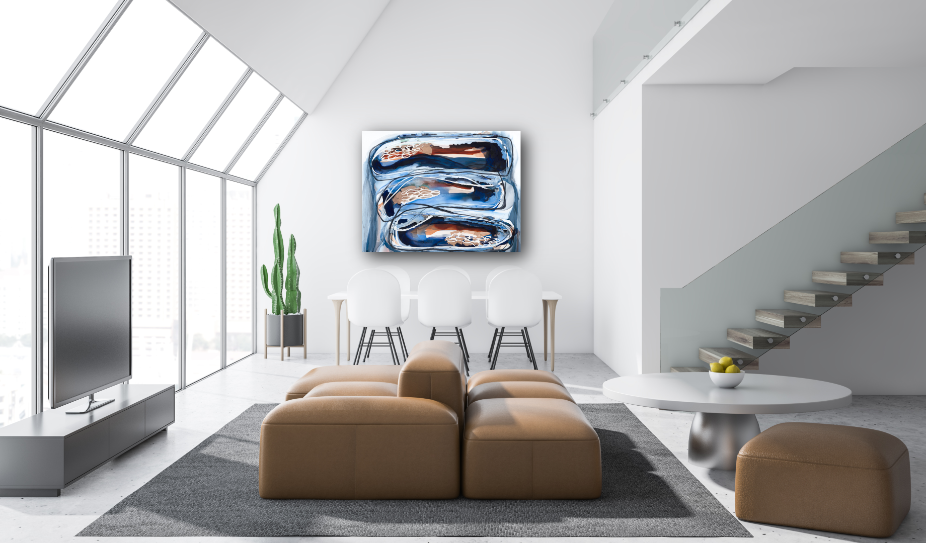 Bedrock|Lara Scolari|Blue |Earth|Movement|Fluid|Navy|Organic|australian art