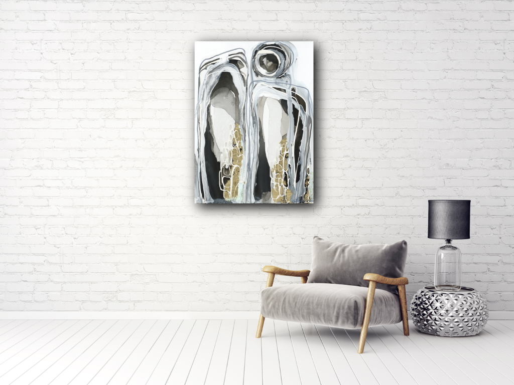 Boomtown Lara Scolari Black Monotone Gold Grey Urban Organic Artwork  moon Balmain Styling Interiors Singapore